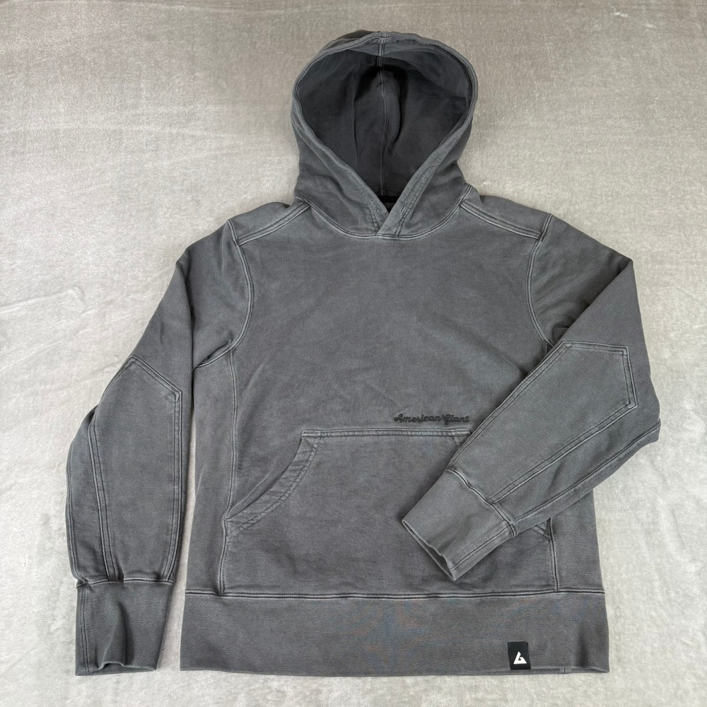 American Giant Vintage Wash Pullover Hoodie Mens Medium Black $168 USA New NWOT